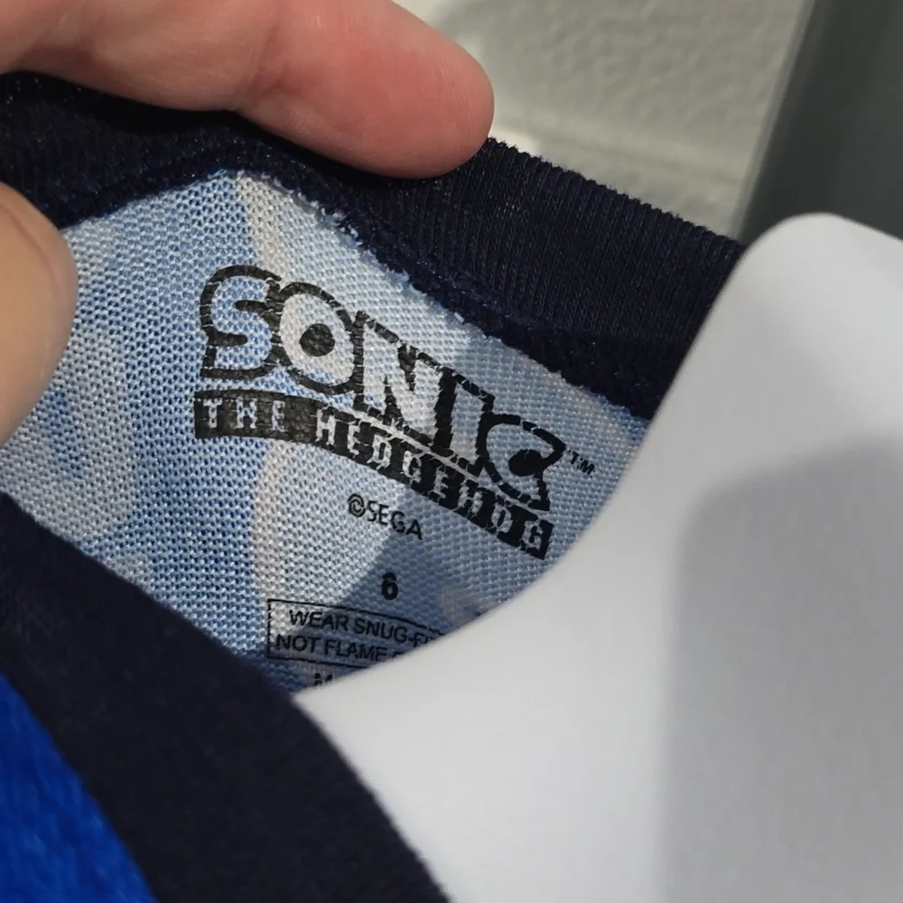 Sonic the Hedgehog Blue Pajama Set‎ Size 6